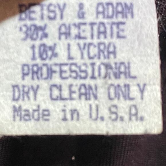 Vintage 90s Betsy & Adam Mini Dress Sparkle Stretch Knit Black Silver NEW Medium - Picture 8 of 9